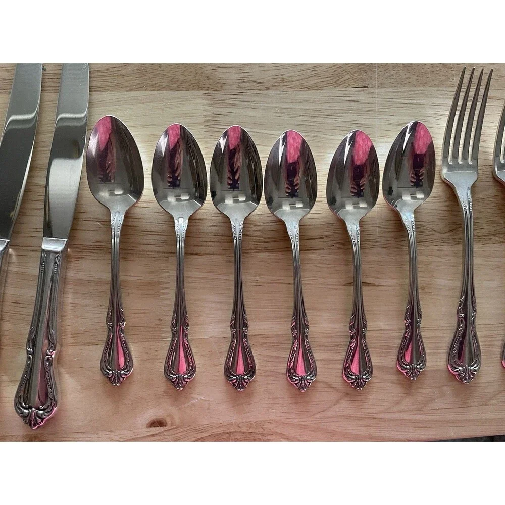 Oneida Wm A Rogers CHALICE / HARMONY Silver overlaid Flatware 30‎ pcs serve 6
